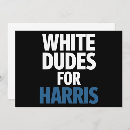 Weiße Typ für Harris Kamala Harris 2024 Wahl Einladung (Vorne/Hinten)