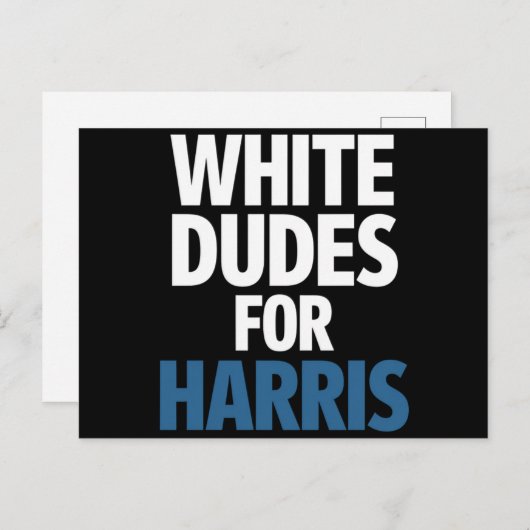 Weiße Typ für Harris Kamala Harris 2024 Wahl Postkarte (Vorne/Hinten)