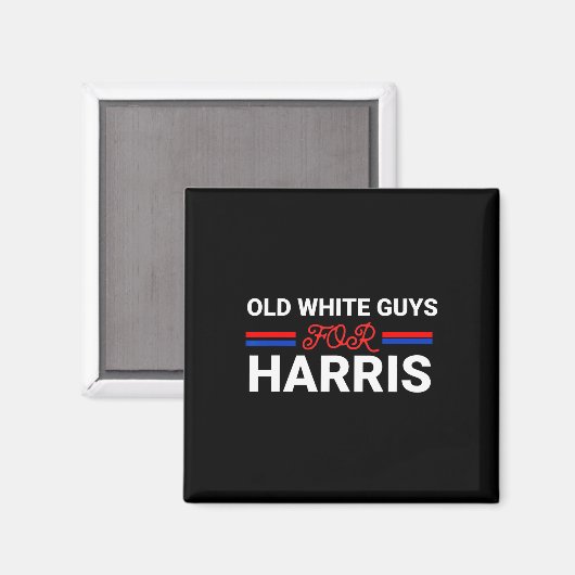 Weiße Typ für Harris Kamala Magnet (Vorderseite/Rückseite)