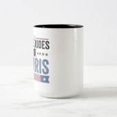 Weiße Typ für Harris Unterstützung Präsident Kamal Zweifarbige Tasse (Mittel)