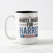 Weiße Typ für Harris Unterstützung Präsident Kamal Zweifarbige Tasse (Links)