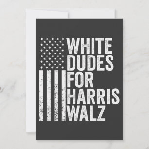 Weiße Typ für Harris Walz - amerikanische Flaggenw Feiertagskarte