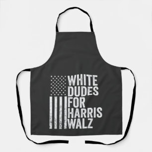 Weiße Typ für Harris Walz - amerikanische Flaggenw Schürze