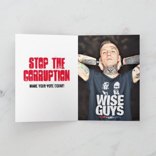 Weiße Typ Karte (Innenseite)