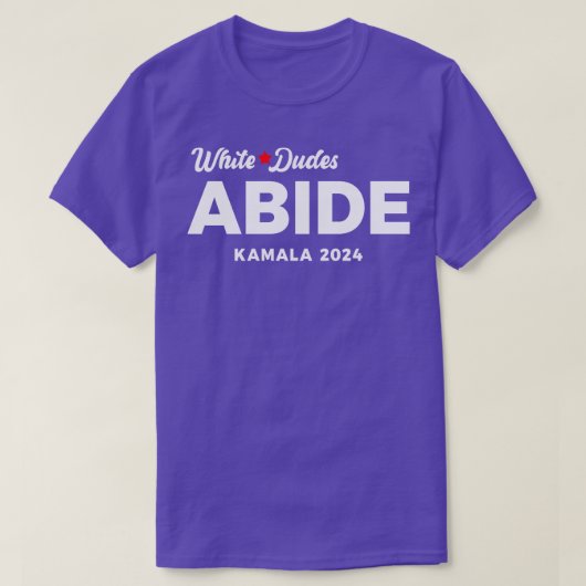 Weiße Typen für Abide Kamala 2024 T-Shirt (Design vorne)