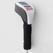 Weiße Typen für Harris-2024 Golf Headcover (angewinkelt)