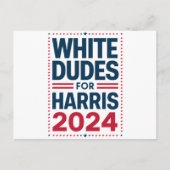 Weiße Typen für Harris-2024 Postkarte (Vorderseite)