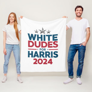 Weiße Typen für Harris-2024 Wahl Fleecedecke