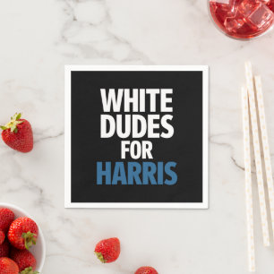 Weiße Typen für Harris Kamala Harris 2024 Wahl Serviette