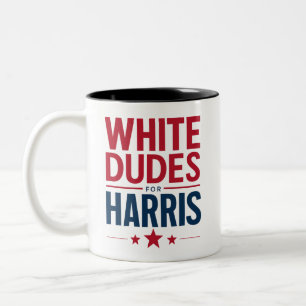 Weiße Typen für Harris Wahl Kamala Harris 2024 Zweifarbige Tasse