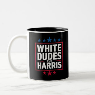 Weiße Typen für Kamala Harris als Präsidentin 2024 Zweifarbige Tasse