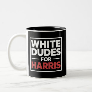 Weiße Typen für Kamala-Harris für den Präsidenten Zweifarbige Tasse