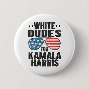 Weiße Typen für Kamala Harris Sungles Usa Button