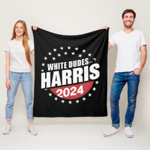 Weiße Typen für Kamala Harris Wahl 2024 Fleecedecke