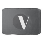 Weiße Typografie-Brauch, Initialgrau Badematte (Vorderseite)