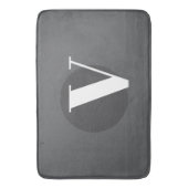 Weiße Typografie-Brauch, Initialgrau Badematte (Vorderseite Vertikal)