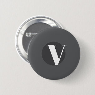 Weiße Typografie-Brauch, Initialgrau Button