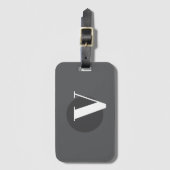 Weiße Typografie-Brauch, Initialgrau Gepäckanhänger (Vorderseite Vertikal)