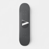 Weiße Typografie-Brauch, Initialgrau Skateboard (Vorne)