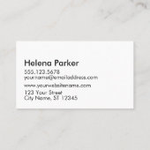 Weiße Typografie Rustikale Philippinen 4:13 Schrif Visitenkarte (Rückseite)