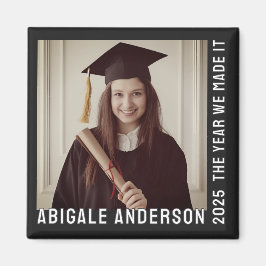 Weiße Typografie und Bewertung von Fotos Magnet