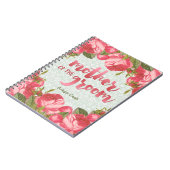 Weiße u. grüne Spitze-Mutter der Notizblock (Linke Seite)