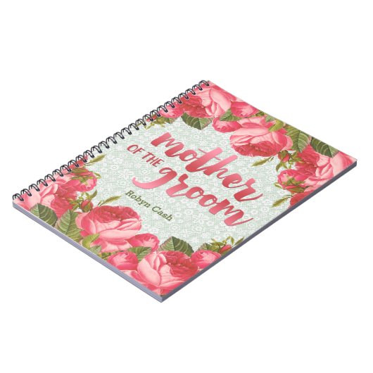 Weiße u. grüne Spitze-Mutter der Notizblock (Linke Seite)