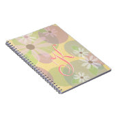 Weiße u. rosa Gänseblümchen u. farbige Notizblock (Rechte Seite)