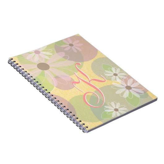 Weiße u. rosa Gänseblümchen u. farbige Notizblock (Rechte Seite)