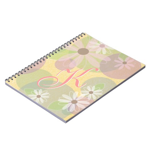 Weiße u. rosa Gänseblümchen u. farbige Notizblock (Linke Seite)