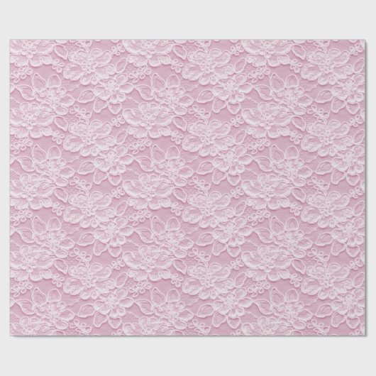 Weiße u. rosa Spitze-Beschaffenheit Geschenkpapier (Flach)