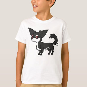 Weiße u. schwarze Chihuahua mit dem langen Haar T-Shirt