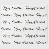 Weiße u. schwarze frohe Weihnachten - Geschenkpapier (Flach)