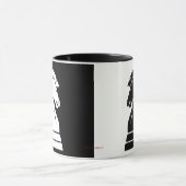 Weiße u. schwarze wilde Ritter-Schach-Stück-Tasse Tasse (Zentrum)