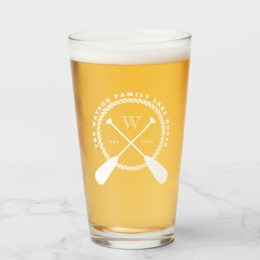 Weiße, übereinander verlaufende Paddeln - Familien Glas (Vorne (Gefüllt))