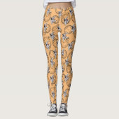 Weiße Uhr und Alice im Wunderland Leggings (Vorderseite)