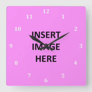 Weiße Uhr-Zahl-kundenspezifische Schablone machen Quadratische Wanduhr