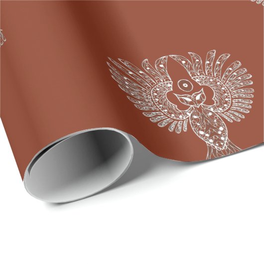 Weiße Umschläge auf dunkles goldenes Umschlagpapie Geschenkpapier (Rolleneckpunkt)