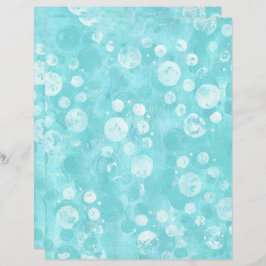 Weiße und Aquamarine Blasen auf türkisfarbenem Scr