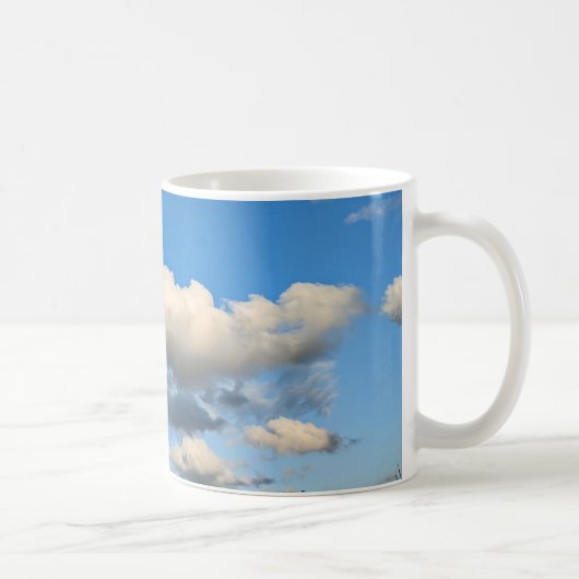 Weiße und beige Wolke Kaffeetasse (Rechts)