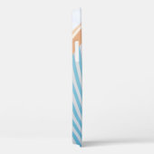 Weiße und blau gestreifte Abbildung Case-Mate iPhone Hülle (Rückseite / Rechts)