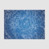 Weiße und blaue astrologische Karte