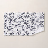 Weiße und blaue Bambusmuster Badhandtuch Set (Handtuch)