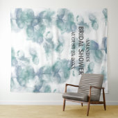 Weiße und blaue Blätter für den Hochzeitssaal des  Wandteppich (Beispiel (Horizontal))