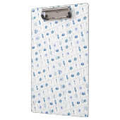Weiße und blaue Blume Klemmbrett (Links)