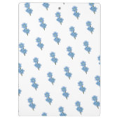 Weiße und blaue Blume Klemmbrett (Rückseite)