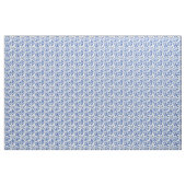Weiße und blaue Blumenstoffe Stoff (Fat Quarter (45,7 x 55,9 cm))