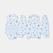 Weiße und blaue Eis und Schneeflocken Geschenkschachtel (Ungefaltet)