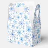 Weiße und blaue Eis und Schneeflocken Geschenkschachtel (Geöffnet)