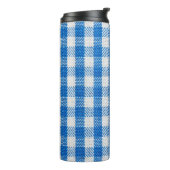 Weiße und blaue Esskleidung Thermosbecher (Nach links gedreht)